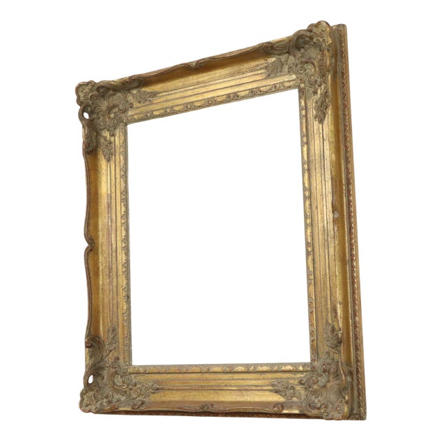 Antique Gold Leaf Frame in Pine, 1890s For Sale