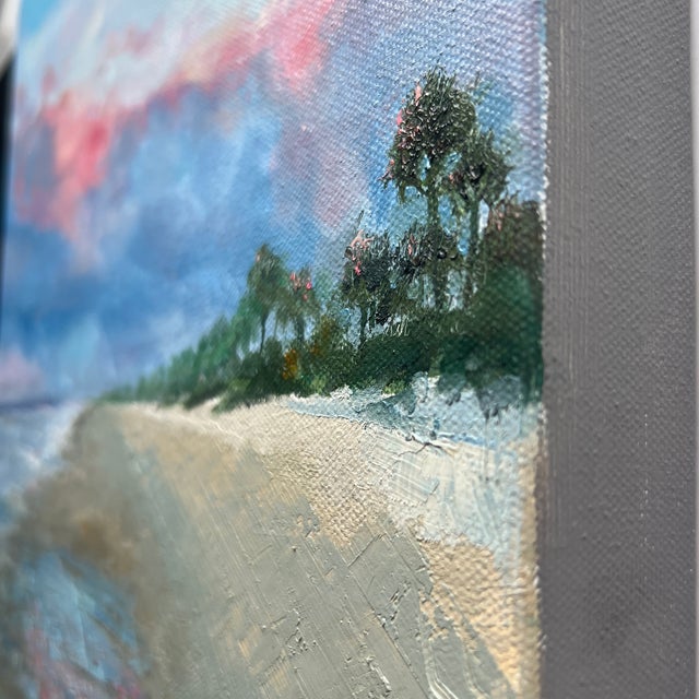 Impressionist Golden Isles Gloaming, Original Oil Painting by Julia Lawing For Sale - Image 3 of 10