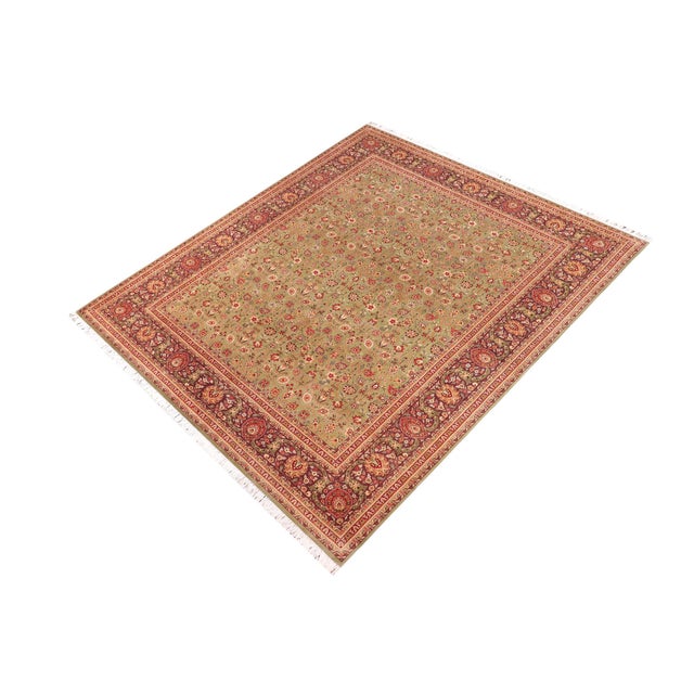 Designed with mesmerizing intricacy and gorgeous color palette, this hand-knotted masterpiece demonstrates the beauty and...