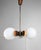 Vintage Italian Copper and Opaline Glass Chandelier For Sale - Image 5 of 18