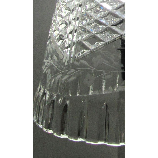 Vintage Heavy Cut Glass Light Covers Shades - a Pair For Sale In New Orleans - Image 6 of 17