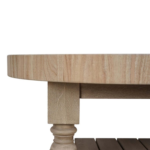 Not Yet Made - Made To Order Farmhouse Butcher Block Kitchen Island - Rustic Oak Finish For Sale - Image 5 of 11