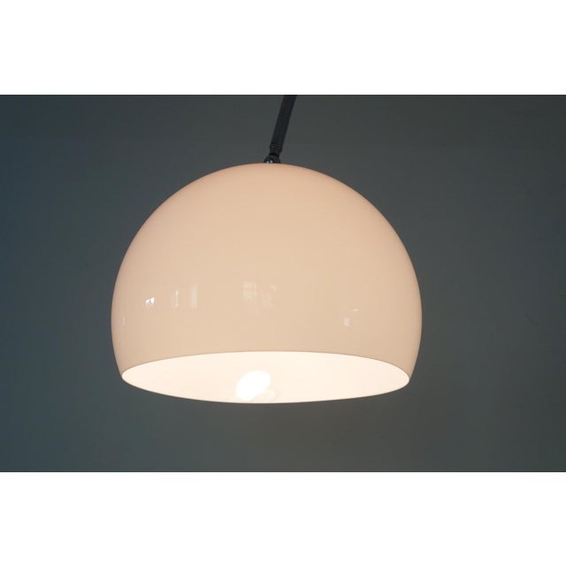 Metal Italian Arc Floor Lamp in the style of Guzzini, 1970s For Sale - Image 7 of 17