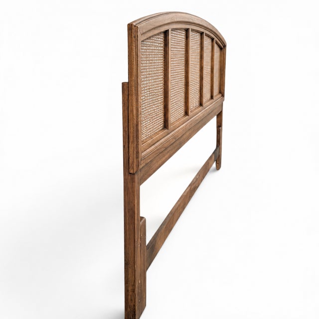 Vintage Thomasville Woven Rattan King Headboard For Sale - Image 14 of 17