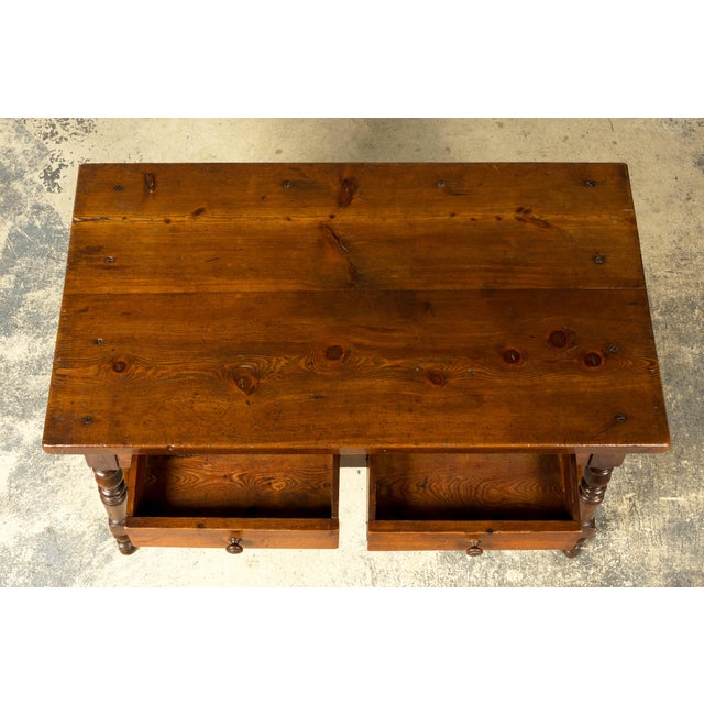 French Provincial Late 19th Century French Provincial Oak Writing Table For Sale - Image 3 of 18