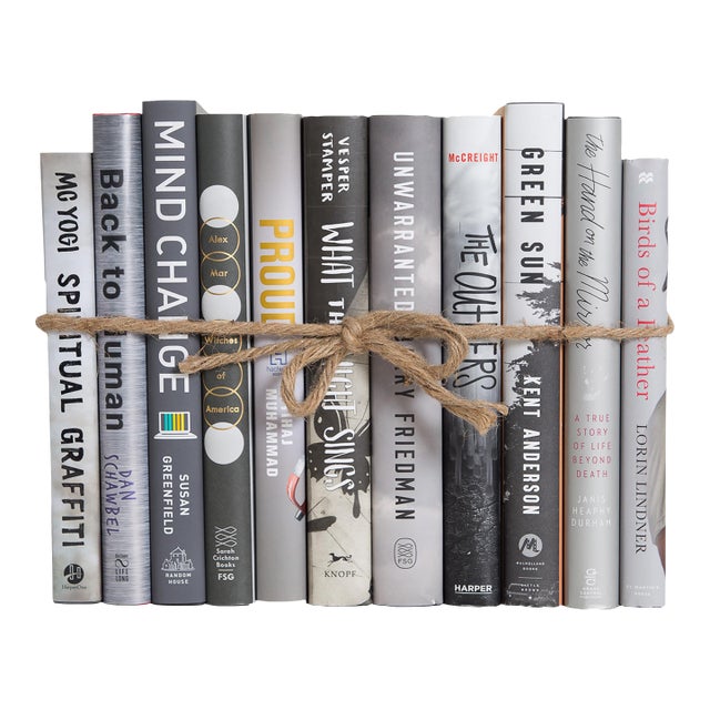 Decorative Books - Stone Dust Jacket Book Bundle - 1 Foot of Grey Books For Sale
