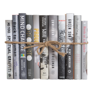 Decorative Books - Stone Dust Jacket Book Bundle - 1 Foot of Grey Books