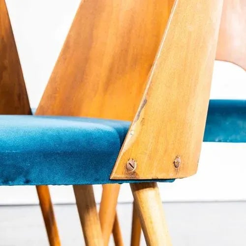 Upholstered Dining Chairs by Oswald Haerdtl, 1960s, Set of 6 For Sale - Image 4 of 11