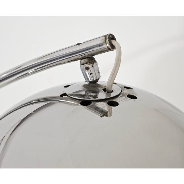Mid-Century Modern Italian Chromed Brass and Acrylic Glass Arch Floor Lamp, 1970s For Sale - Image 3 of 18
