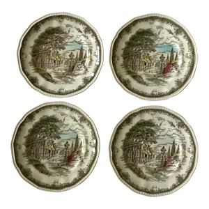 Kensington Ironstone From England Shakespeare’s Sonnets Bread and Butter Plates- Set of 4