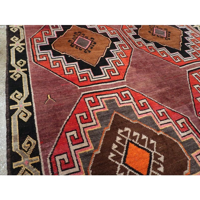 Tribal Galerie Shabab Collection Mid-20th Century Turkish Anatolian Room Size Carpet For Sale - Image 3 of 8