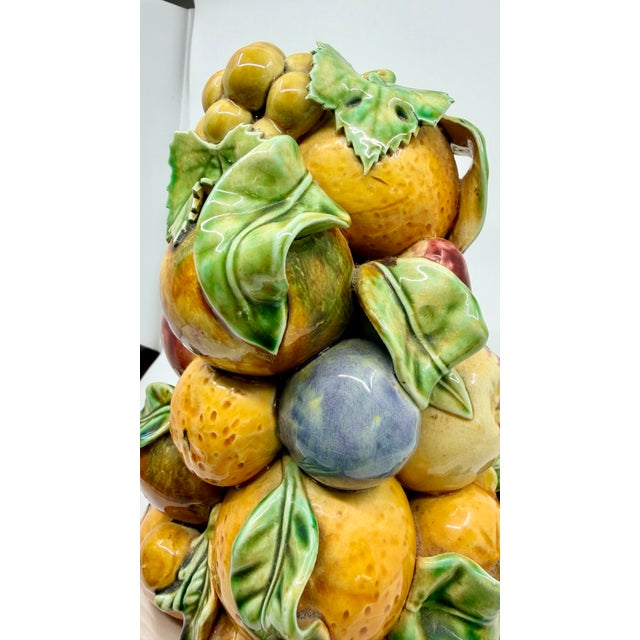 Majolica Fruit Topiary Portugal For Sale - Image 9 of 11