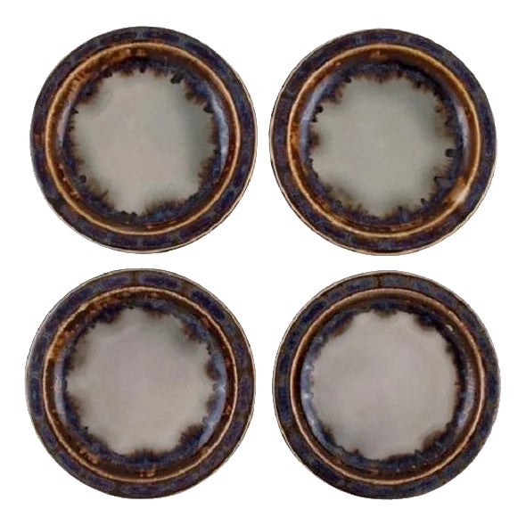 Glazed Stoneware Butter Pads Mexico by Bing & Grøndahl, Set of 4 For Sale