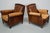 Vintage Dutch Cognac Leather Club Chairs, Set of 2 For Sale - Image 17 of 18