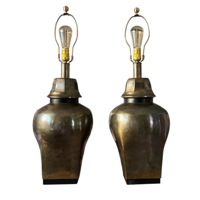 Pair of 1970s Brass Chapman Table Lamps For Sale In Phoenix - Image 6 of 13