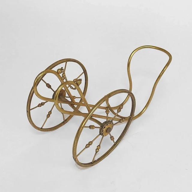 1950s Mid-Century Italian Gilded Brass Bottle Rack by Aldo Tura, 1950s For Sale - Image 5 of 7