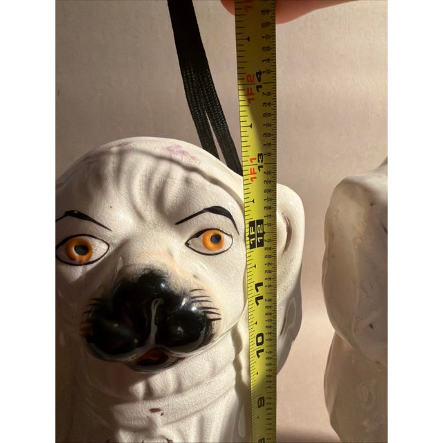 13.5” tall 10” wide 5” depth Excellent condition no chips or cracks, age appropriate crackle to glaze. Likely 1850-1890.