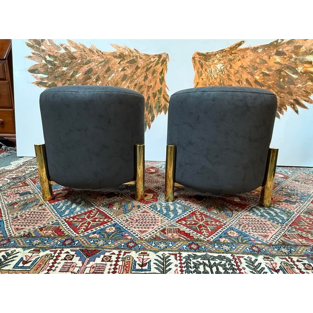 Design Plus Gallery presents a Pair of Oscar Stools from CoCo Republic. The stools have a distinct tripod leg...