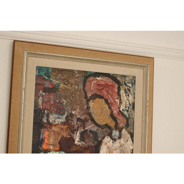 Mid-Century Modern Gösta Falck, Woman, 1960s, Oil on Canvas, Framed For Sale - Image 3 of 11