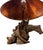 Handcrafted Copper and Sonoran Desert Velvet Mesquite Wood Table Lamp - Organic Modern For Sale - Image 12 of 18