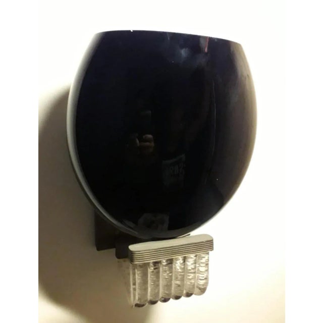 Italian 1950s Black Murano Uplight Sconce by Barovier E Toso For Sale - Image 3 of 10