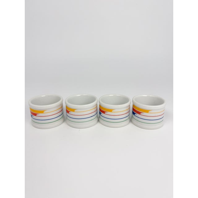 Set of 4 Studio Nova vintage Hi-Fi rainbow ceramic napkin ring holders. In excellent condition, with very minimal use. No...