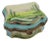 Antique Hand Painted Limoges Porcelain Trinket Box in Robin’s Egg Blue, Green & White For Sale
