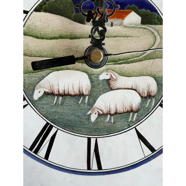 Ceramic Vintage French Palley Ceramic Clock For Sale - Image 7 of 14