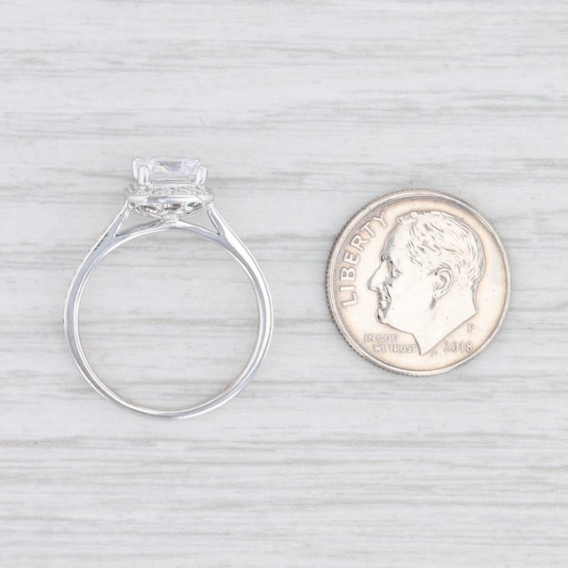 New Beverley K Semi Mount Diamond Halo Engagement Ring 14k Gold Sz 6.5 Princess For Sale In Greensboro - Image 6 of 7