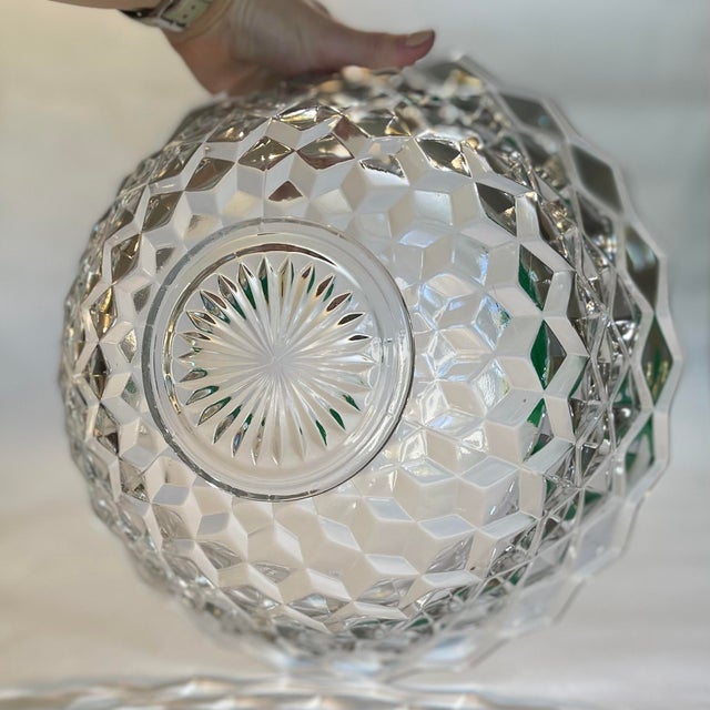 Vintage Punch Bowl Set, 22 Punch Bowl Cups, and Glass Ladel, American