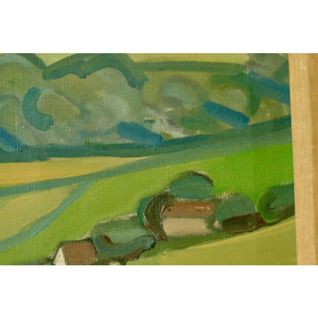 Rudolf Flink, Landscape, 1960s, Oil on Canvas, Framed For Sale - Image 7 of 11