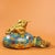 Traditional Vintage Cloisonne Enamel Golden Toad on Coin Bag – 5.5" Wealth Figure For Sale - Image 3 of 8