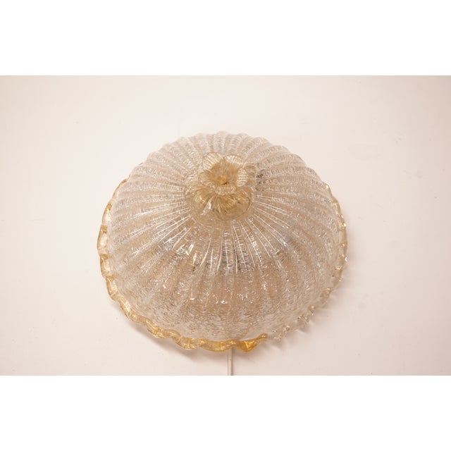 Metal Vintage Murano Ceiling Lamps from Barovier&toso, 1950s, Set of 2 For Sale - Image 7 of 11