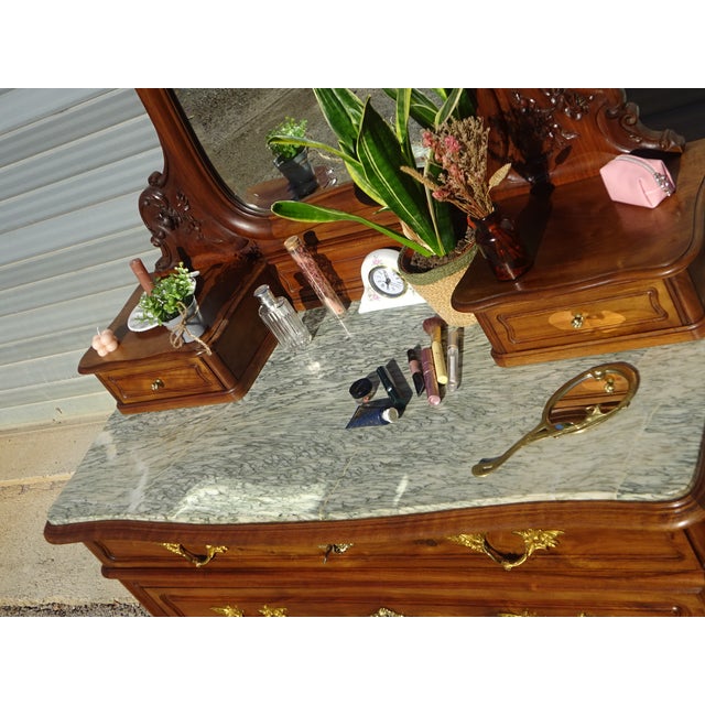 Louis XV Style Walnut Dressing Table, 1890s For Sale - Image 15 of 18