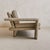 Beige Rare Italian Leather 3-Seat Sofa by Marzio Cecchi, 1970s For Sale - Image 8 of 12
