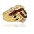 Contemporary Late 20th Century 18k Ruby Ring, Size 5 For Sale - Image 3 of 4