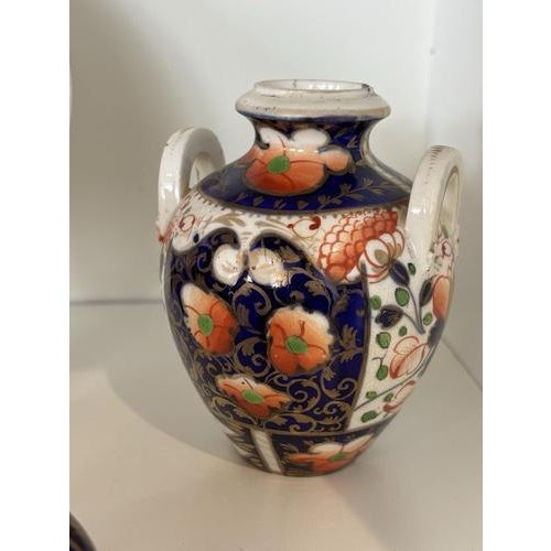 Derby Imari Pattern Collection Sizes Twin handle vase 10 cms tall Jug 12 cms tall Bud vase 10 cms tall Plate 14 cms in...
