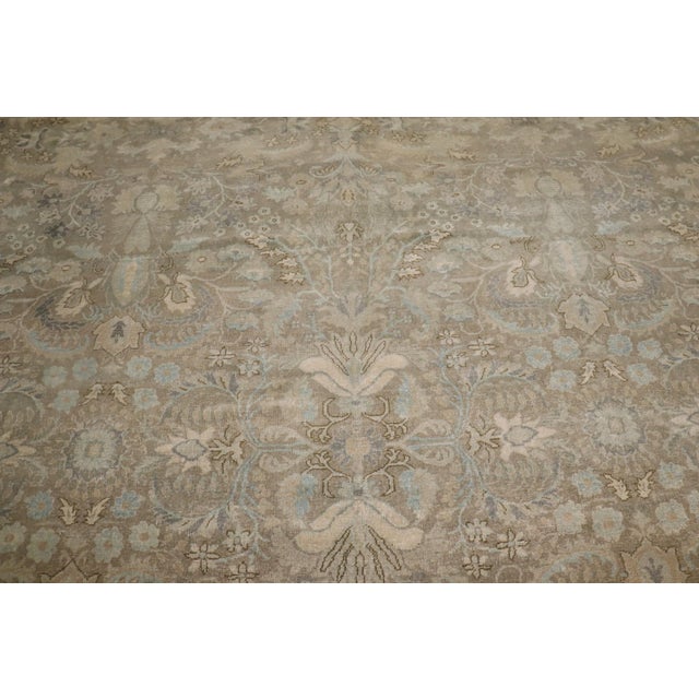 Large Indian Gray Green Antique Rug - 12' x 21'3" For Sale - Image 15 of 16