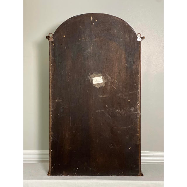 Italian Arch Top Hanging Wood Display Cabinet With Chicken Wire Door and Key, 20th C. For Sale - Image 15 of 16