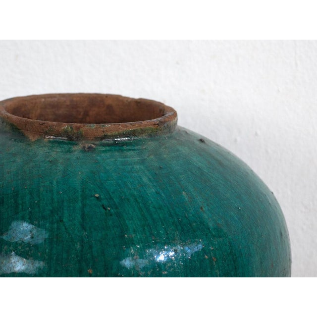Antique Chinese Green Vase For Sale - Image 3 of 5