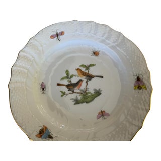 Herand Rothschild Bird Complete Set of 12 6" Bread Butter Porcelain Plates Ro/1515 Made in Hungary For Sale
