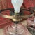 Traditional Pair of Vintage Pink Glass Hobnail Electric Lamps With Ornate Metal Bases - 10" High For Sale - Image 3 of 15
