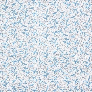 Schumacher X Celerie Kemble Sprig Fabric in Afternoon Blue For Sale