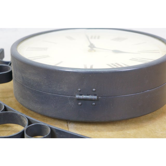 Grand Central Station Double Sided Roman Numeral Railway Clock 15" For Sale - Image 11 of 14