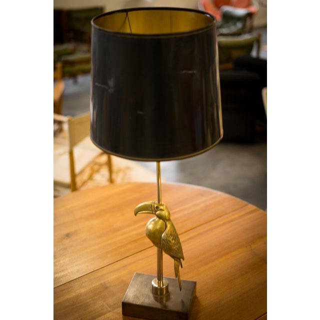 Metal Bronze Toucan Table Lamp by Duval Brasseur, 1970 For Sale - Image 7 of 7