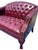 2000 - 2009 Vegan Tufted Chesterfield Style Sofa or Settee With Brass Rivets For Sale - Image 5 of 7