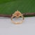 1.5Ct Padparadscha Sapphire Ring With Natural Diamond Accents: Solid 14k Gold, Size 6.75 For Sale - Image 9 of 10