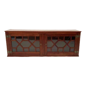 Early 19th Century Hanging and Resting Glass-Front English Cabinet
