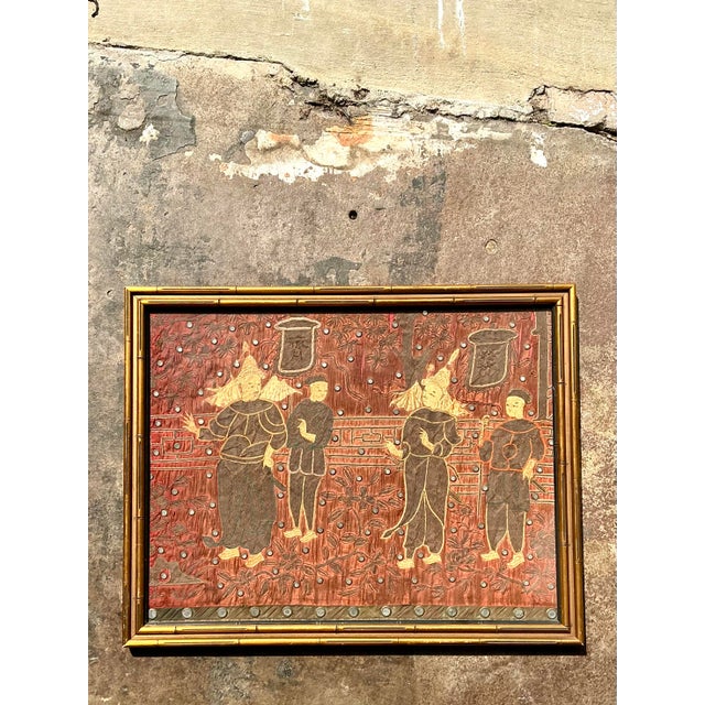 Chinoiserie Vintage Asian Original Embroidered Silk Figurative For Sale - Image 3 of 12