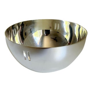 Swid Powell + Richard Meier Silver Plate "Skyscraper" Bowl, Italy, 1980s For Sale